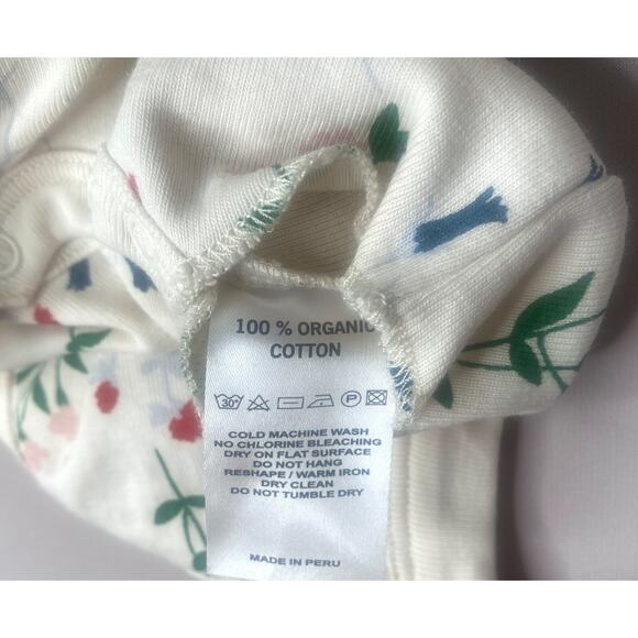 Fin & Vince Organic Cotton Sleeveless Garden Floral Romper Girls 0-3 Mo - Picture 5 of 5